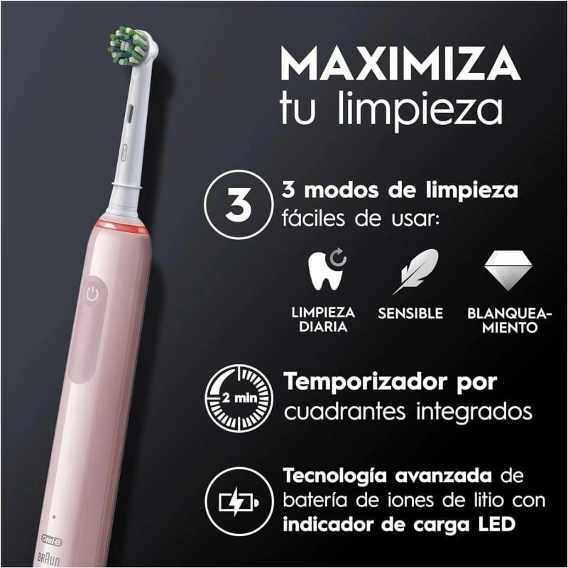 Oral-B Pro 3 Erwachsener Rotierende Zahnbürste Schwarz, Weiß