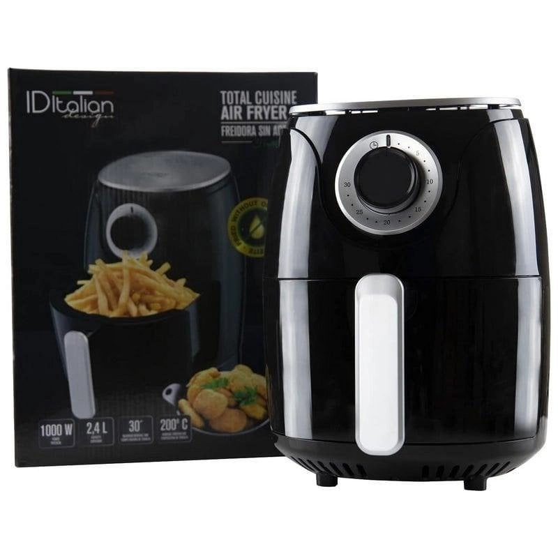 Heißluftfritteuse Italian Design Total Cuisine Air Fryer 2.4L 1000W Timer Antihaft