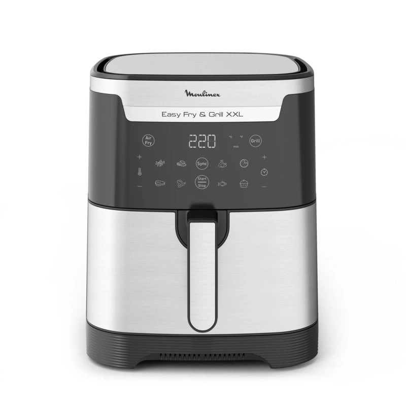 Moulinex Easy Fry & Grill XXL Digitale Heißluftfritteuse, 6,5 l, Edelstahl