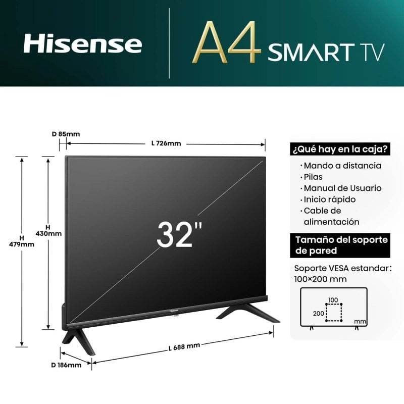 Hisense 32A4N 32-Zoll-LED-HD-Smart-TV