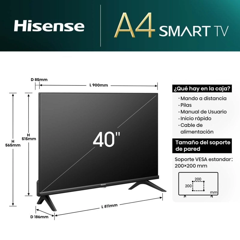Hisense 40A4N 40-Zoll-LED-FullHD-Smart-TV