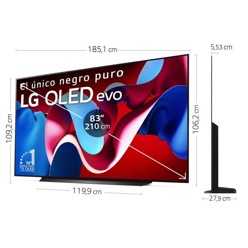 LG OLEDC44LA OLED evo UltraHD 4K Dolby Vision WebOS24 AI ThinQ Große Fernseher (über 75")