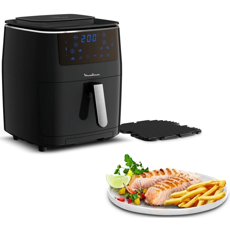 Moulinex Easy Fry Grill- und Dampffritteuse, 1,6 Liter, 1700 W, schwarz