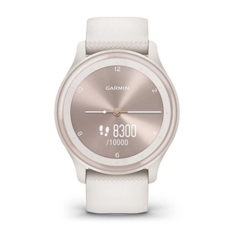 Garmin Vívomove Sport Smartwatch Weiß mit hellgoldenen Details