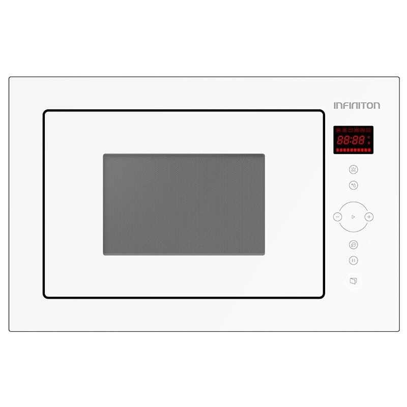 Infiniton IMW-WGL52 Einbau-Mikrowelle mit Grill, 25 l, 1000 W, Weiß