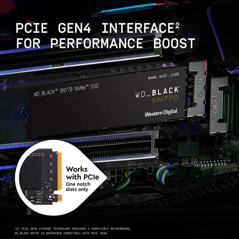 Western Digital Black SN770 500 GB M.2 PCI Express 4.0 NVMe
