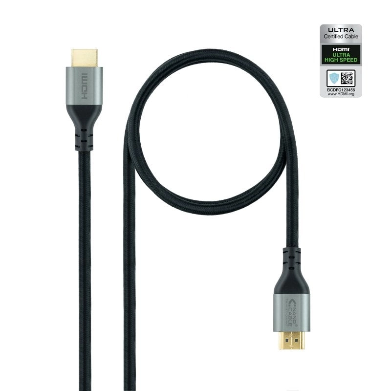 Nanocable HDMI 2.1 Kabel Stecker/Stecker 2m Schwarz