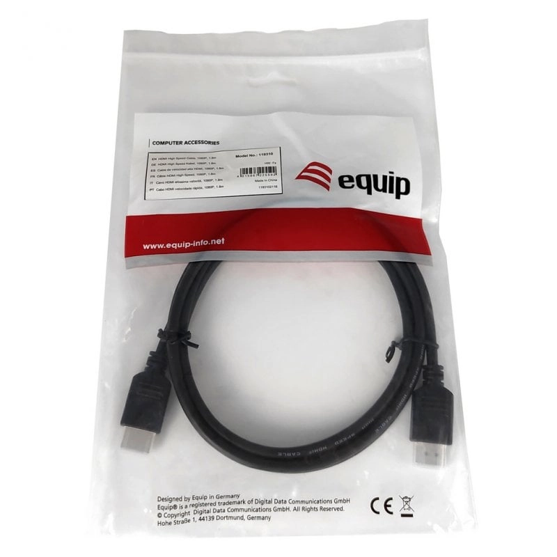 Equip 119310 HDMI-Kabel 1,8 m HDMI Typ A (Standard)