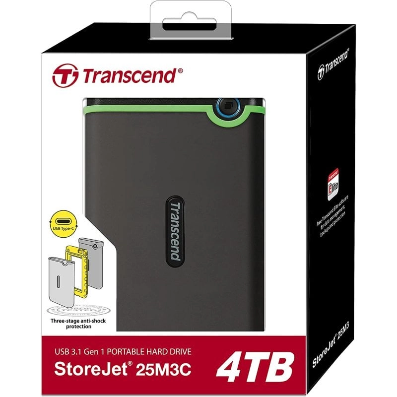 Transcend StoreJet 25M3C 4TB Externe Festplatte USB-C