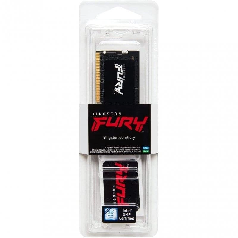 Memoria RAM Kingston FURY Impact 8GB 1x8GB DDR5 4800MHz CL38 Intel XMP Schwarz