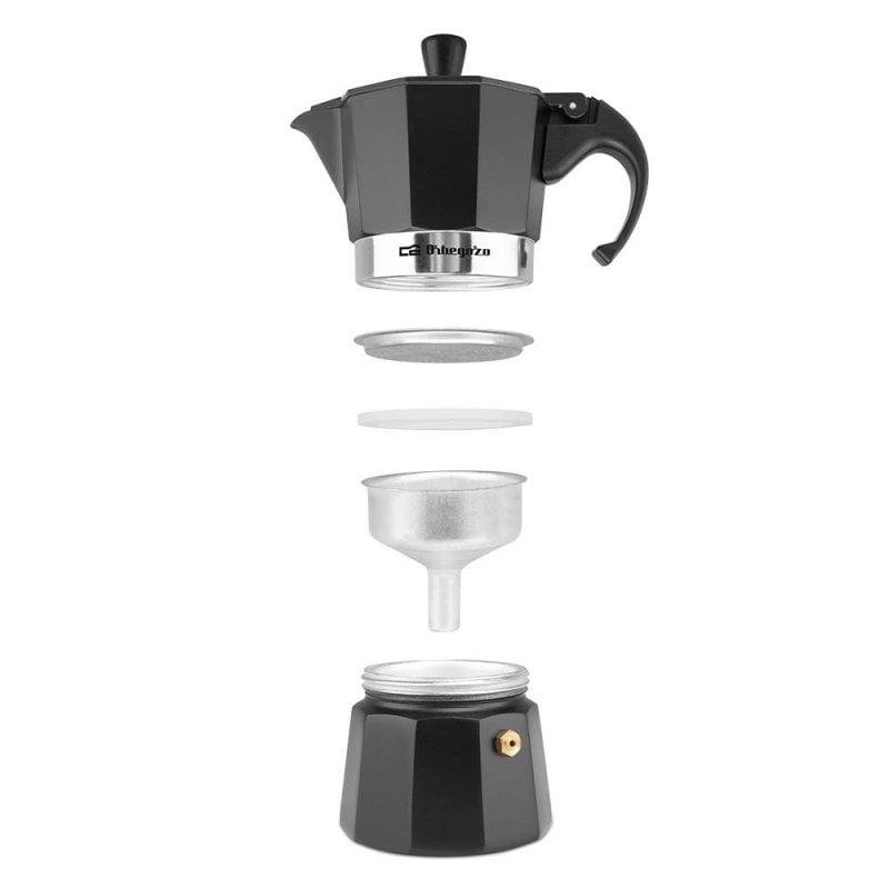 Kaffeemaschine Italienisch Orbegozo KFN 310 3 Tassen Aluminium Schwarz