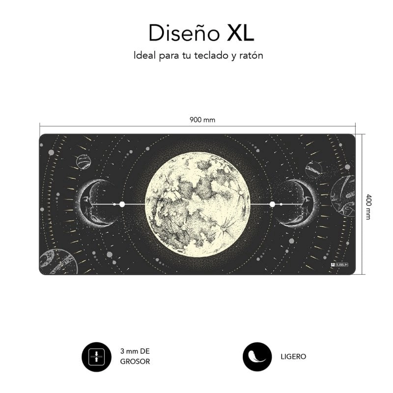 Subblim Lunar XL 90x40cm Erweitertes Gaming-Mauspad