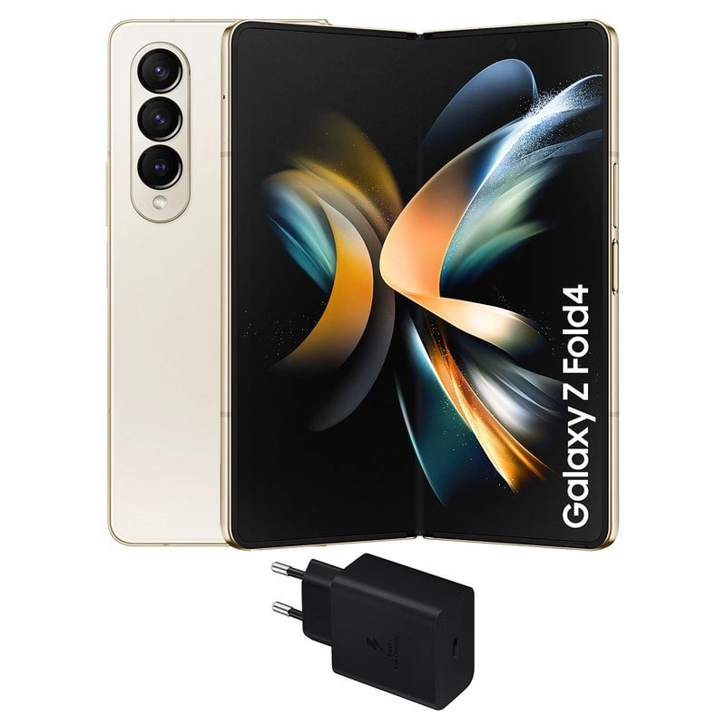 Samsung Galaxy Z Fold4 12/512 GB Beige entsperrt + 25 W Wandladegerät