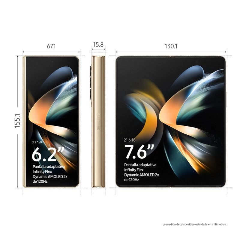 Samsung Galaxy Z Fold4 12/512 GB Beige entsperrt + 25 W Wandladegerät