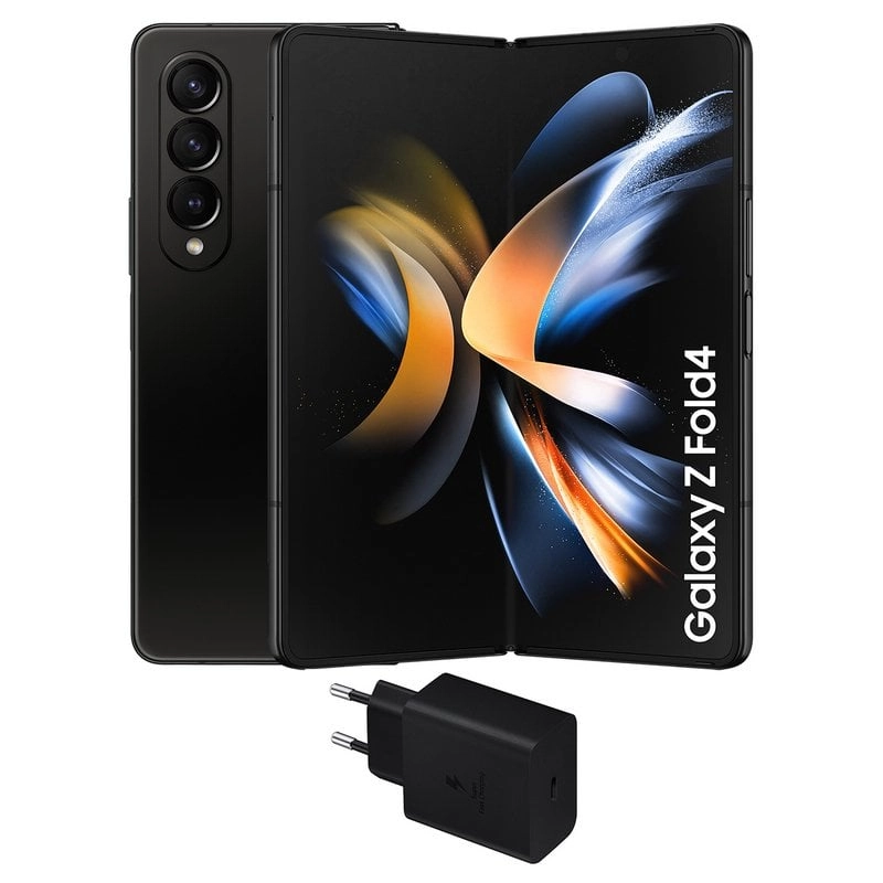 Samsung Galaxy Z Fold4 12/256 GB, Schwarz, entsperrt + 25-W-Ladegerät