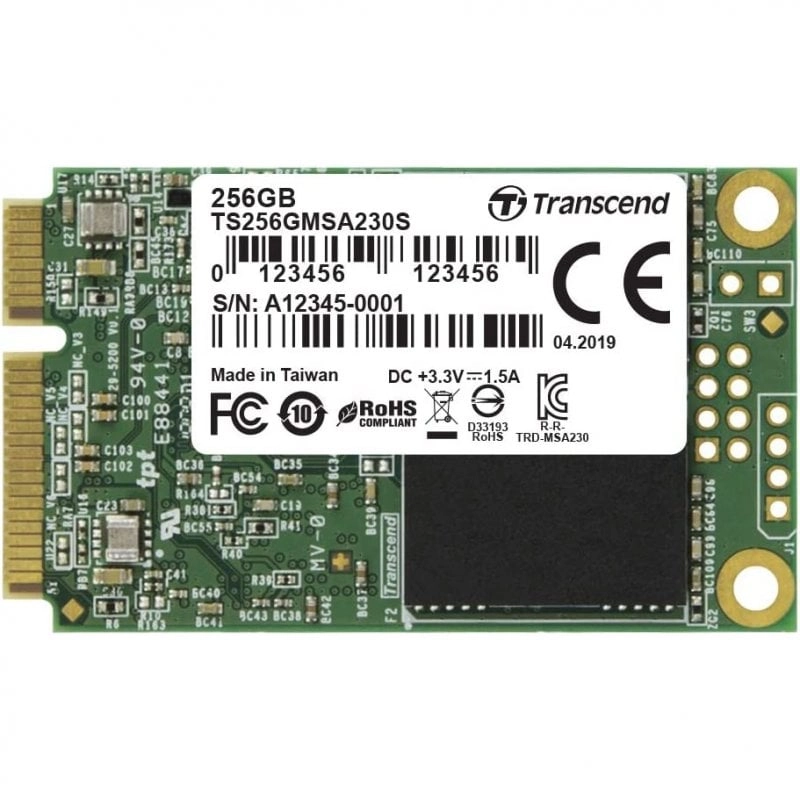 Transcend 230S mSATA 256 GB Serial ATA III 3D NAND
