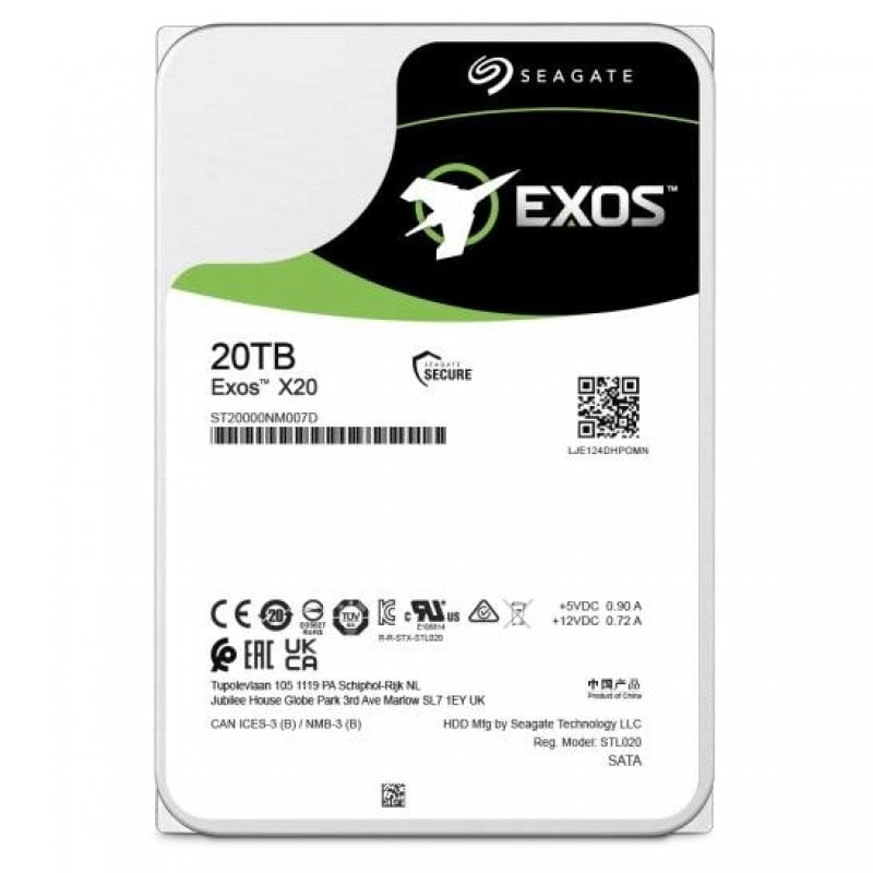 Seagate Exos X20 3,5 Zoll, 20 TB, SATA3, SAS