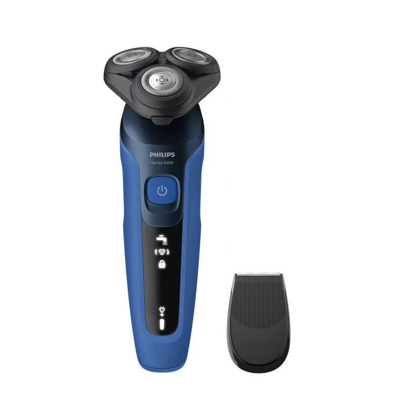 Philips SHAVER Series 5000 S5466/17 Herrenrasierapparat Rotationstrasierer Trimmer Schwarz, Blau