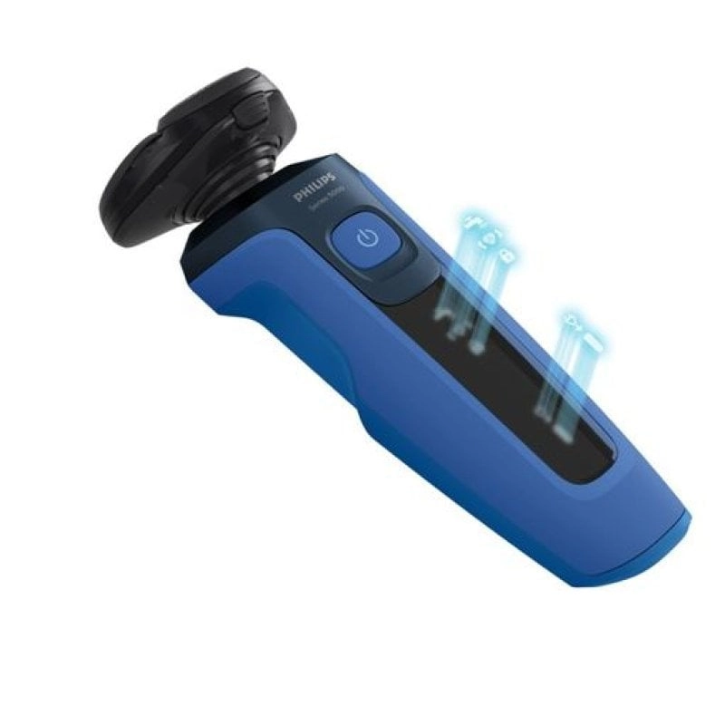 Philips SHAVER Series 5000 S5466/17 Herrenrasierapparat Rotationstrasierer Trimmer Schwarz, Blau