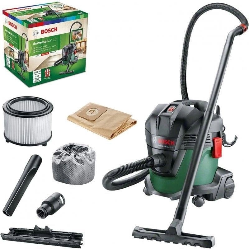 Industriesauger Staubsauger Bosch UniversalVac 15 1000W 15L Nass- und Trockensauger Zubehör
