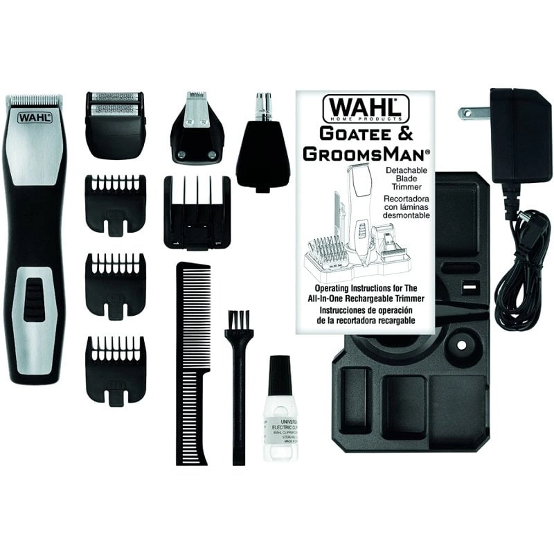 Wahl GroomsMan Pro Akku Schwarz, Edelstahl