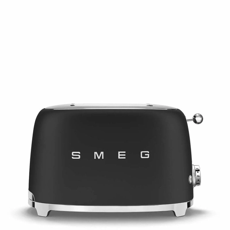 Smeg TSF01BLMEU Toaster mit 2 Schlitzen, 950 W, Mattschwarz