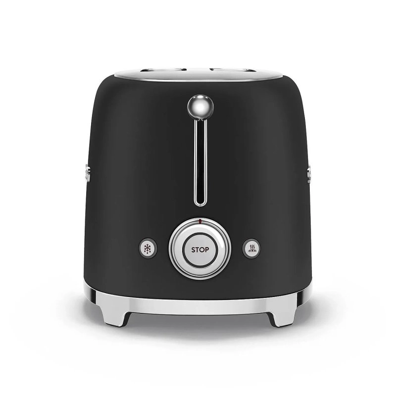 Smeg TSF01BLMEU Toaster mit 2 Schlitzen, 950 W, Mattschwarz