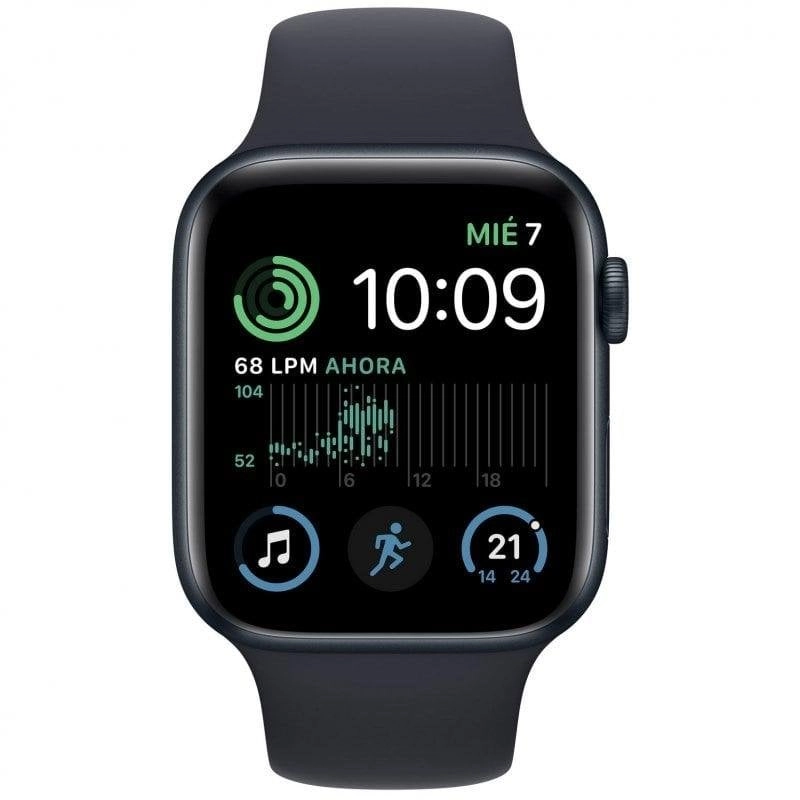 Apple Watch SE GPS NFC 44mm Retina OLED Midnight Schwarz Wasserdicht Herzfrequenzalarm