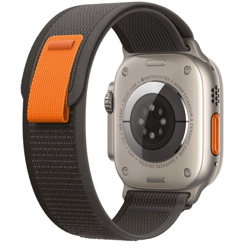 Apple Watch Ultra LTE Titanium mit Trail Loop Armband S/M Schwarz/Grau