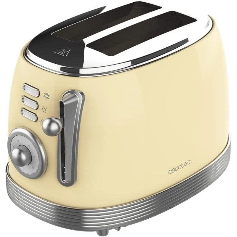 Cecotec Toast&Taste 800 Vintage Hellgelb Extrabreiter Doppelschlitz-Toaster 850W