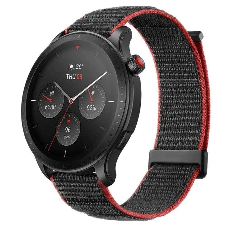 Amazfit GTR 4 Bluetooth GPS 46mm AMOLED Grau Einheitsgröße 5ATM SpO2 Pulsmesser Schlafmonitor