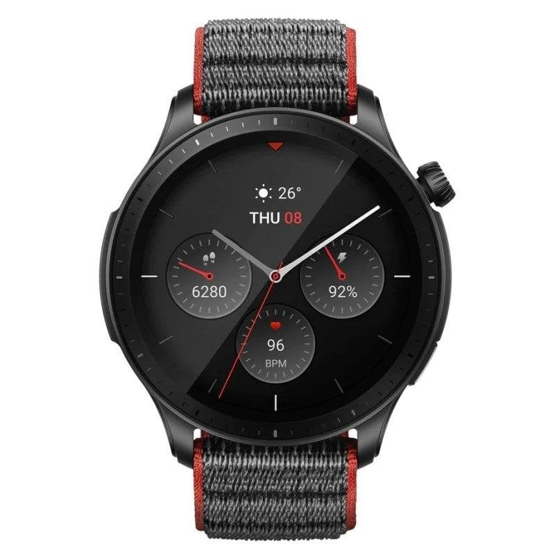Amazfit GTR 4 Bluetooth GPS 46mm AMOLED Grau Einheitsgröße 5ATM SpO2 Pulsmesser Schlafmonitor