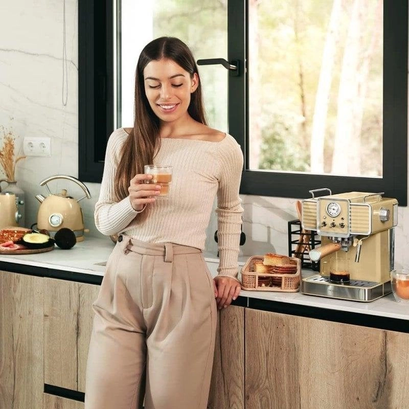 Kaffeemaschine Espresso Cecotec Power Espresso 20 Tradizionale 1,5L 20 bar Thermoblock Gelb