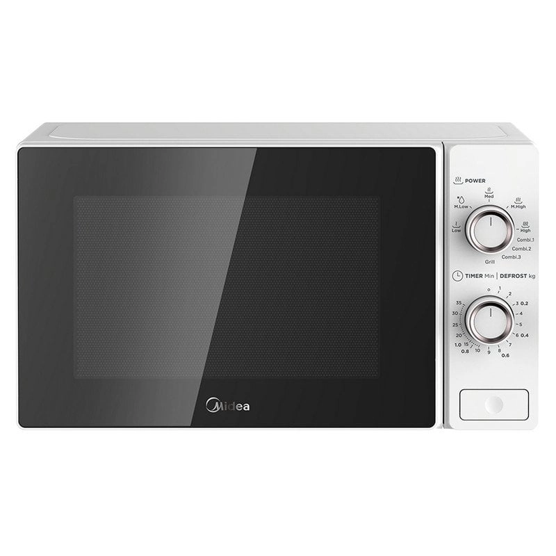 Midea MCM208MMSP Mikrowelle mit Grill, 800 W, silber
