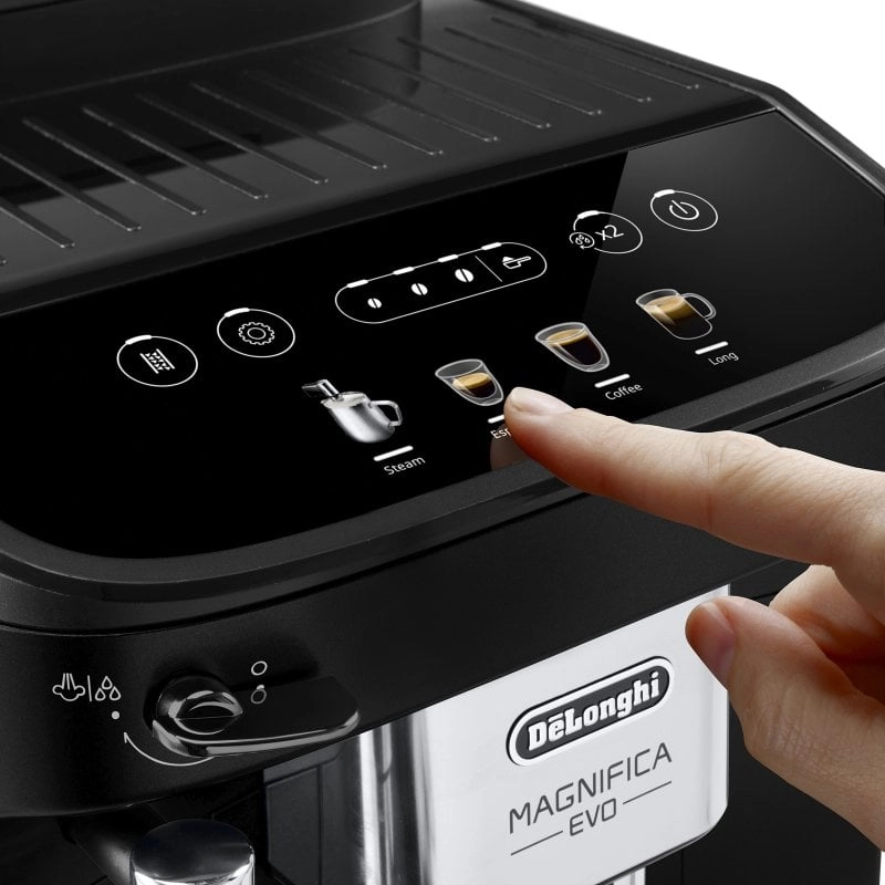DeLonghi Magnifica Evo ECAM290.21 Kaffeevollautomat (15 Bar, schwarz, 4 Getränke)