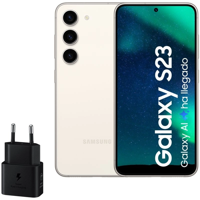 Samsung Galaxy S23 256 GB Cotton + 25-W-Ladegerät