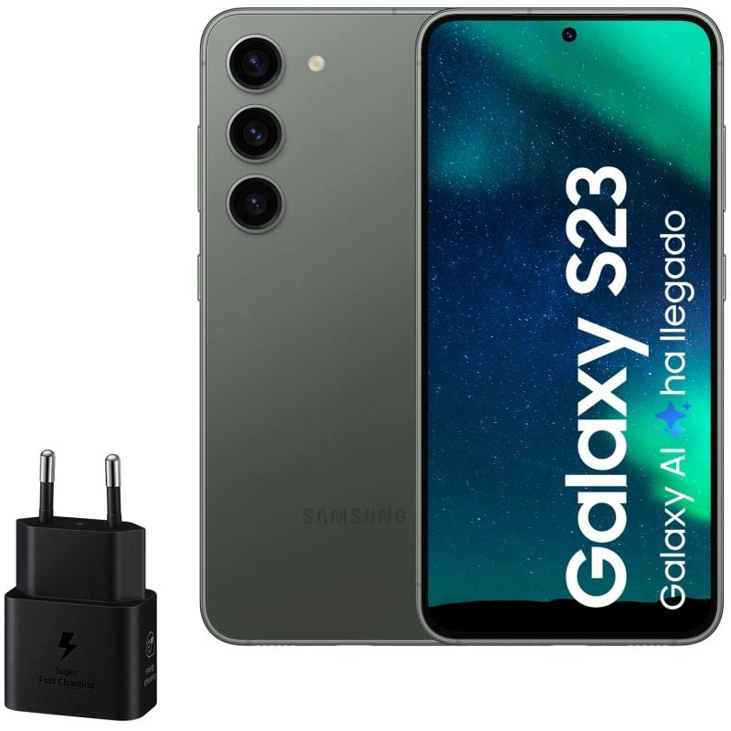 Samsung Galaxy S23 256 GB Grün + 25-W-Ladegerät