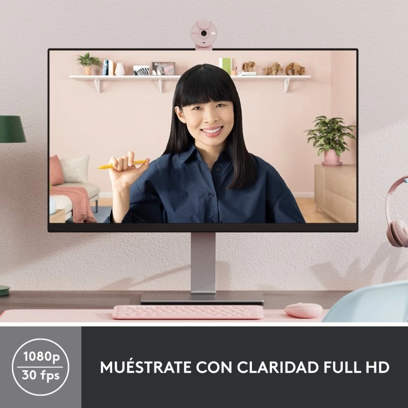 Logitech Brio 300 FullHD Webcam Rosa