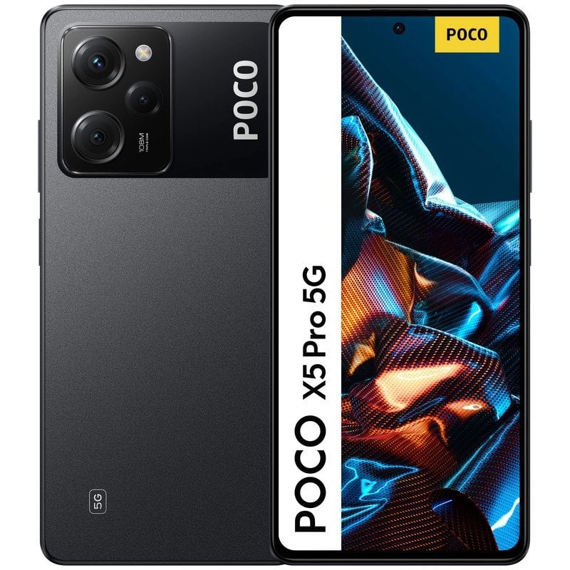 POCO X5 Pro 5G 8/256 GB Schwarz entsperrt + USB-C-auf-Klinkenkabel