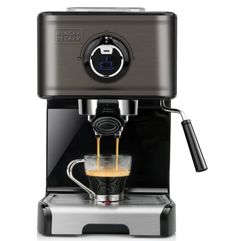 Black & Decker BXCO1200E Espressomaschine, 15 Riegel, Schwarz