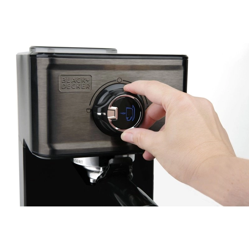 Black & Decker BXCO1200E Espressomaschine, 15 Riegel, Schwarz
