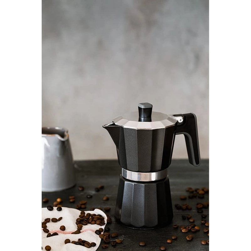 BRA Perfecta Schwarze italienische Kaffeemaschine für 9 Tassen