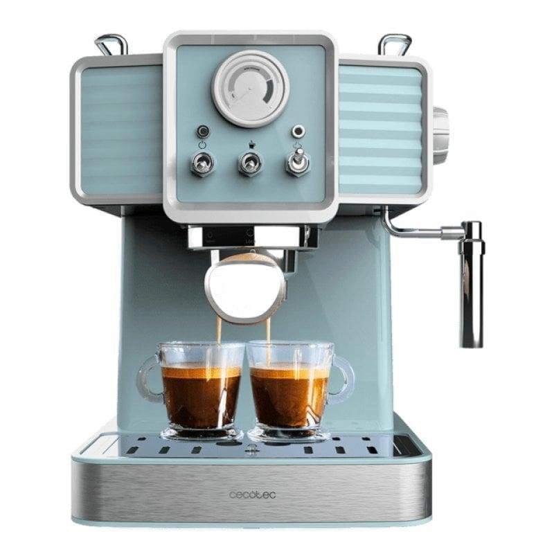 Kaffeemaschine Espresso Cecotec Power Espresso 20 Tradizionale 1,5L 20 bar Manometer Stahl Blau