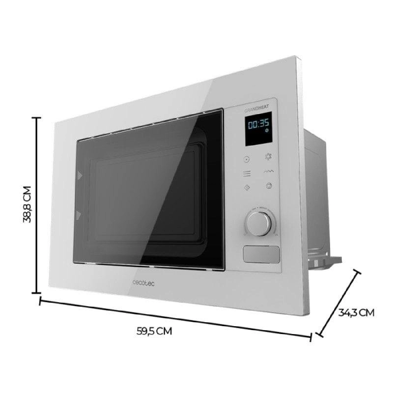 Mikrowelle Cecotec GrandHeat 2090 Built-in Touch White 21L 1200W mit Grill und 8 Automatikprogrammen