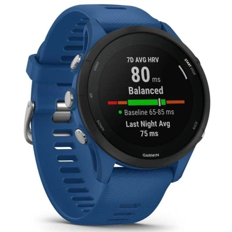 Garmin Forerunner 255 Bluetooth GPS 46mm MIP Blau Einheitsgröße 5ATM SpO2 Pulsmesser