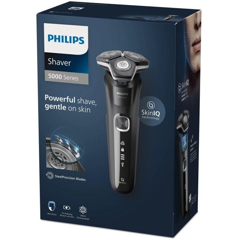 Akkurasierer Philips Shaver Series 5000 S5898/25 SkinIQ Wet&Dry Schwarz