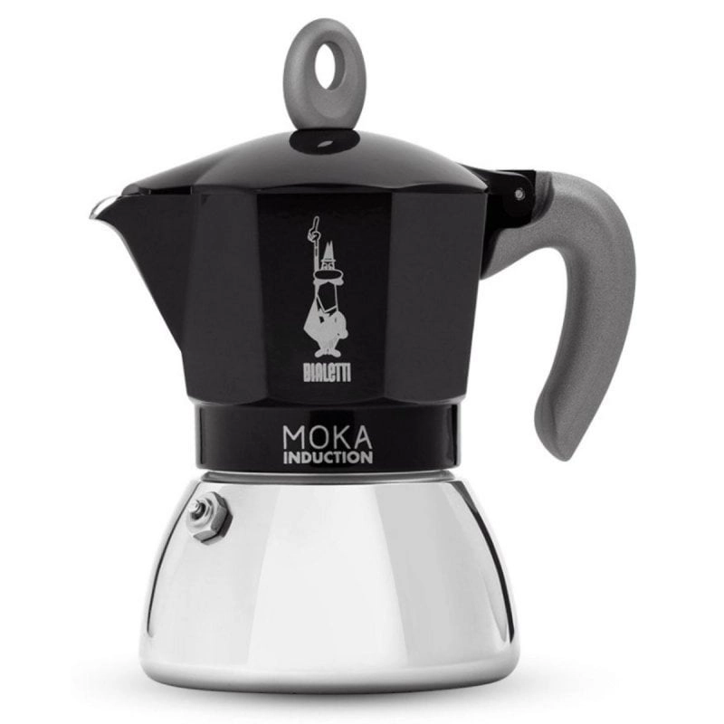 Cafetera Italiana Bialetti Moka Induction 0,28L 6 Tassen Aluminium Edelstahl Induktion