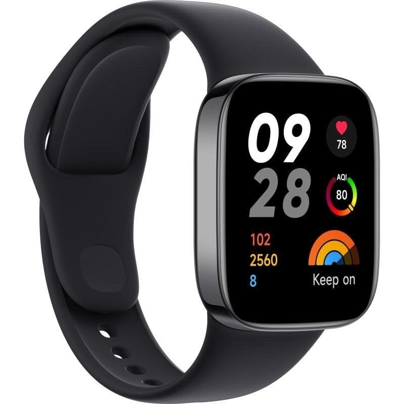 Xiaomi Redmi Watch 3 Bluetooth GPS 42mm AMOLED Schwarz Einheitsgröße 5ATM SpO2 Herzfrequenz Schlaf