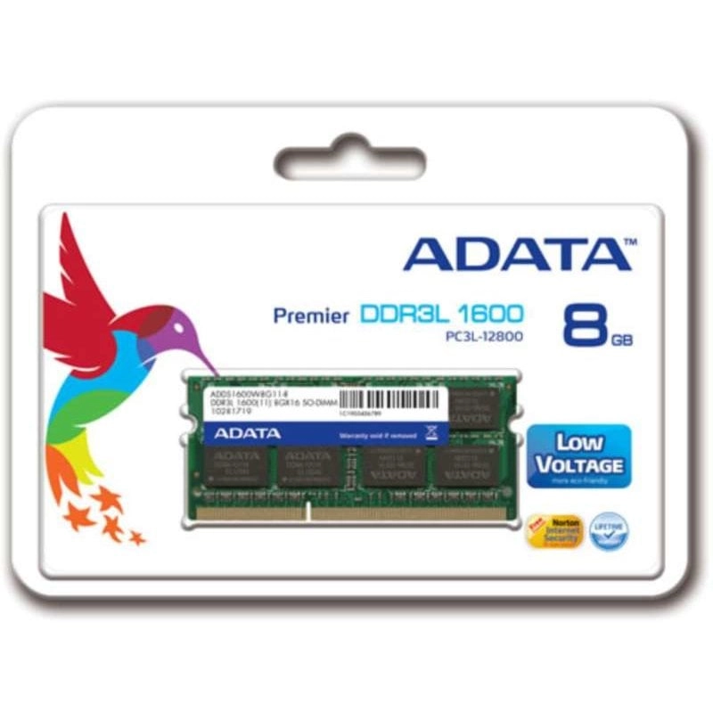 ADATA ADDS1600W8G11-S Speichermodul 8 GB 1 x 8 GB DDR3L 1600 MHz