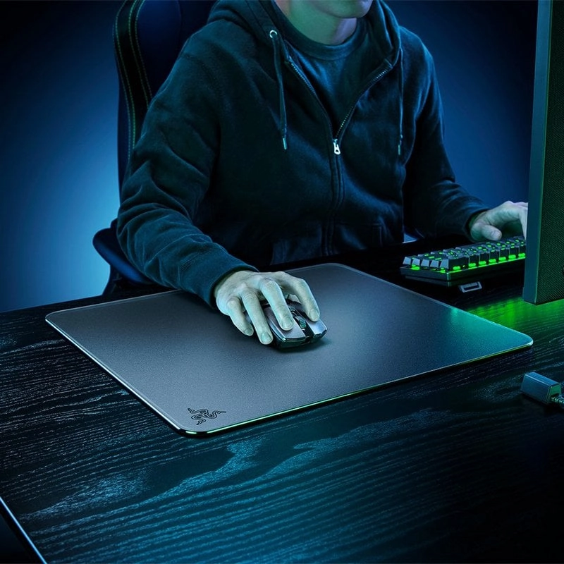 Razer Atlas Gaming-Mauspad aus gehärtetem Glas, Schwarz